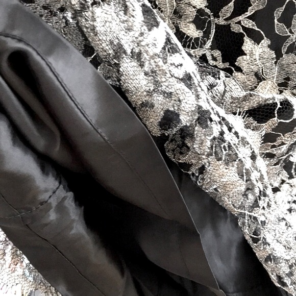 TIBI Metallic Floral Lace Open Back Mini Dress - Picture 13 of 15